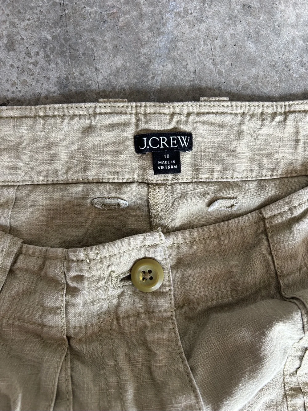J. Crew Light Khaki Cargo Jogger Pants
